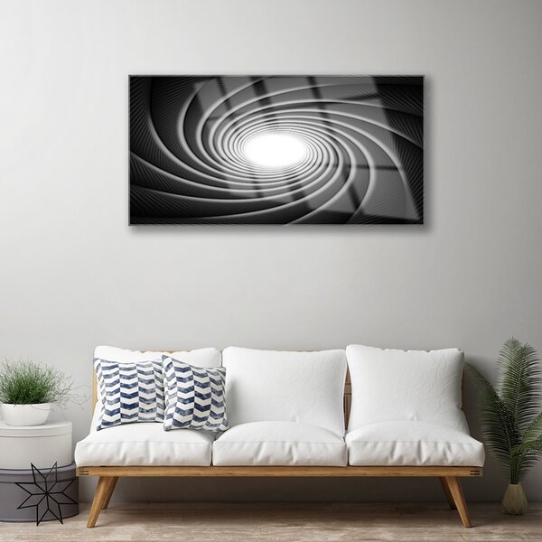 Tablou pe sticla Abstract Art Gri Alb Negru