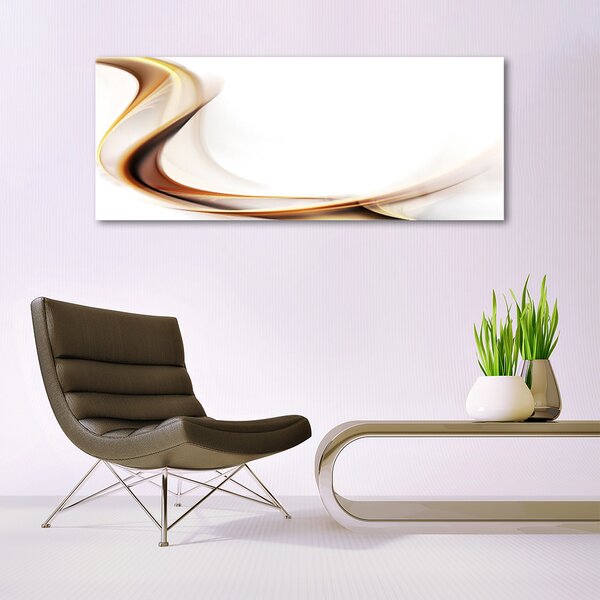 Tablou pe sticla Abstract Art Galben Maro Alb