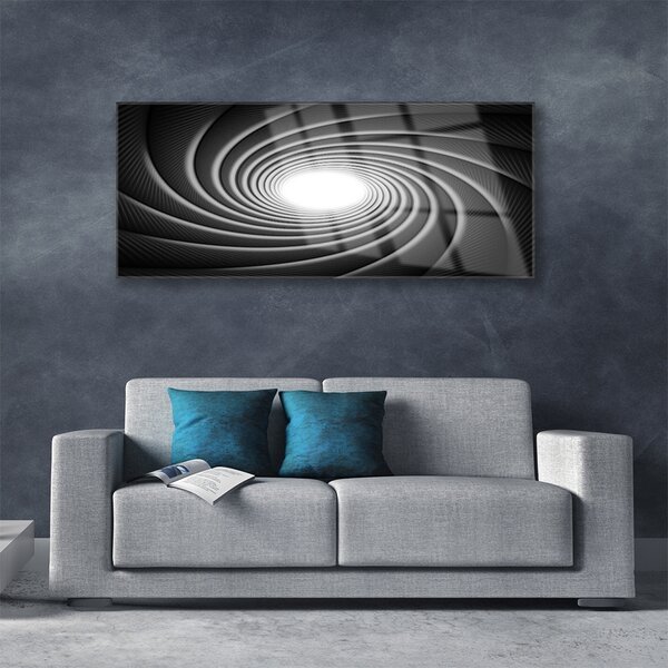 Tablou pe sticla Abstract Art Gri Alb Negru