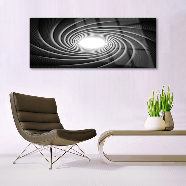 Tablou pe sticla Abstract Art Gri Alb Negru