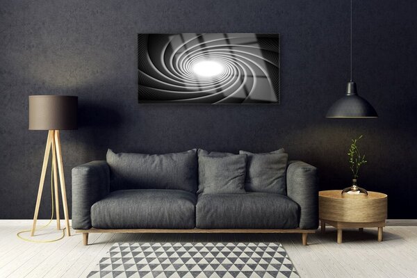 Tablou pe sticla Abstract Art Gri Alb Negru