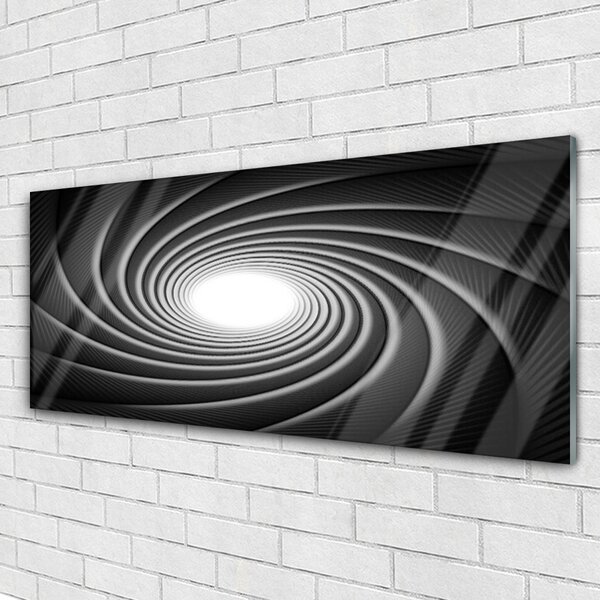 Tablou pe sticla Abstract Art Gri Alb Negru