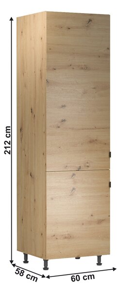 Dulap de bucătărie pentru alimente D60ZL Langari (stejar artisan) (S). 1016858