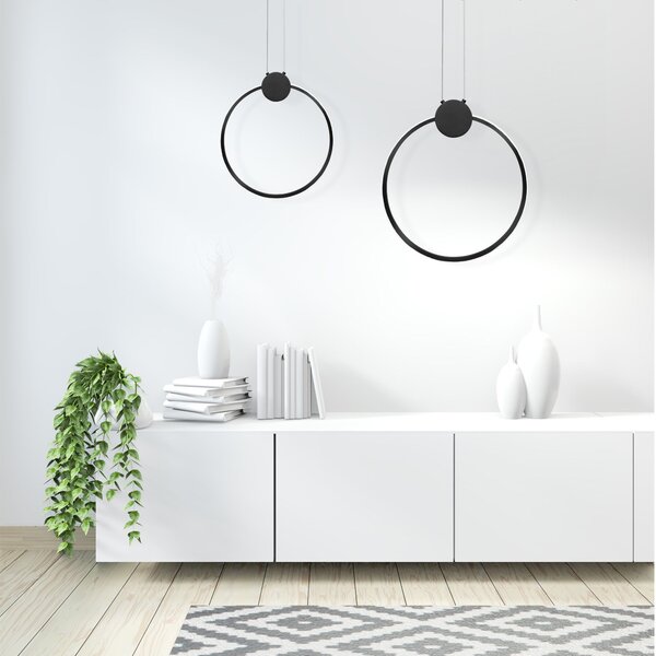 Lampă de tavan LED APP1398-CP BLACK 50cm