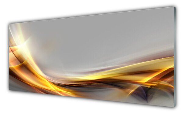 Tablou pe sticla Abstract Art Galben Gri