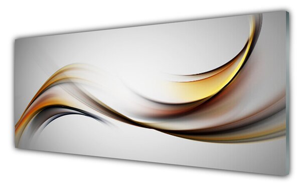Tablou pe sticla Abstract Art Galben Gri