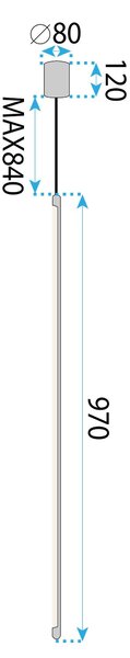 Lampă de tavan LED APP1414-C GOLD 100cm