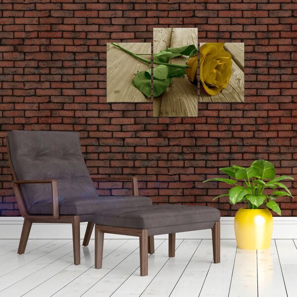 Tablou - Vintage trandafiri galbeni (90x60 cm)