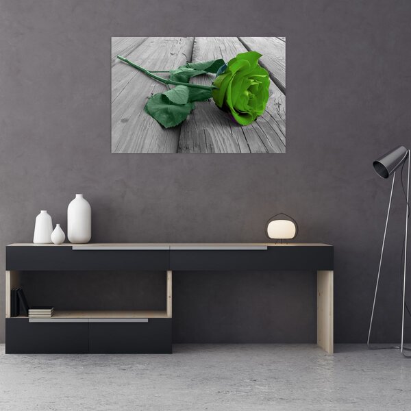Tablou - Trandafir verde (90x60 cm)