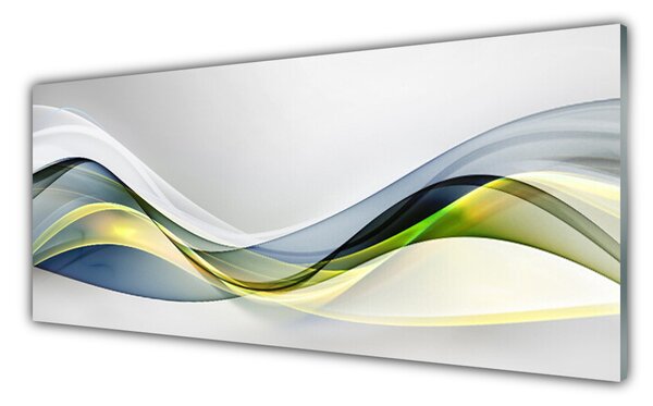 Tablou pe sticla Abstract Art Albastru Gri Verde Alb