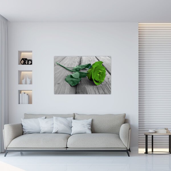 Tablou - Trandafir verde (90x60 cm)