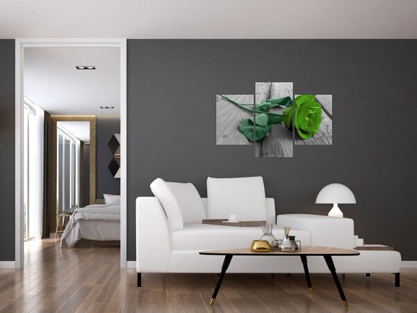 Tablou - Trandafir verde (90x60 cm)