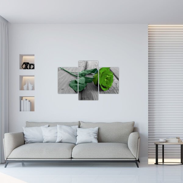 Tablou - Trandafir verde (90x60 cm)