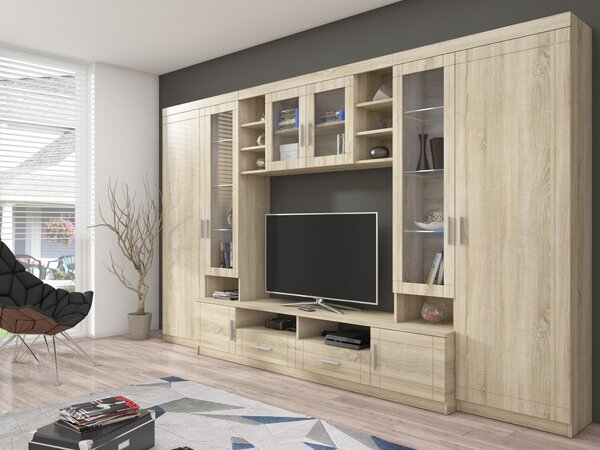 Mobilier living Porton (Stejar sonoma) (fără iluminat). 610091
