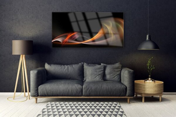 Tablouri acrilice Abstract Art Portocaliu Galben Negru