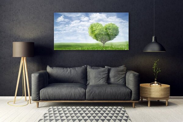 Tablou pe sticla Arborele Natura verde