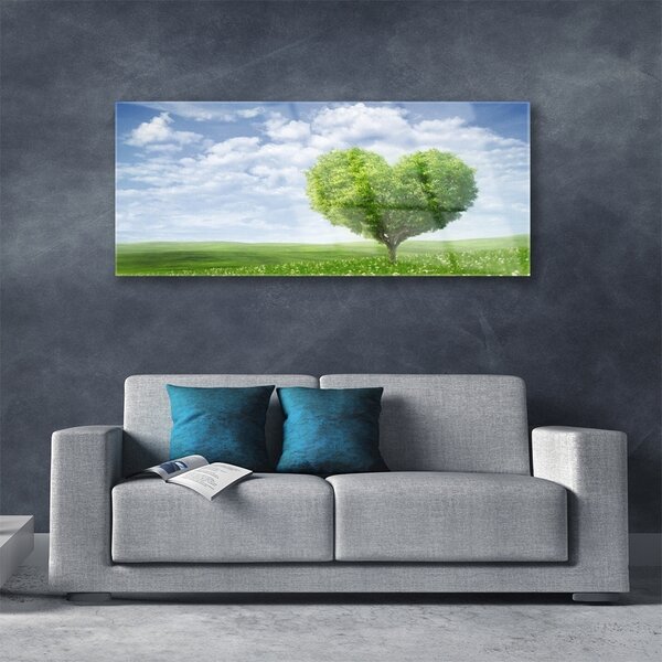 Tablou pe sticla Arborele Natura verde