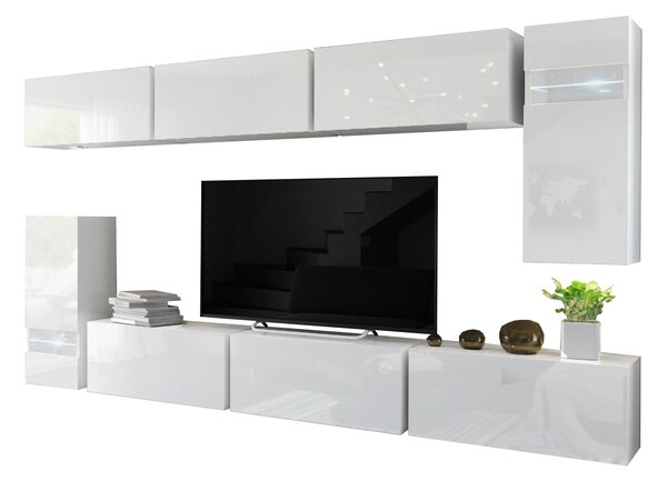 Mobilier living Marmara (alb + alb lucios). 1007685