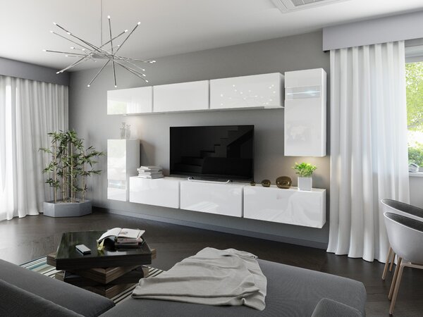 Mobilier living Marmara (alb + alb lucios). 1007685