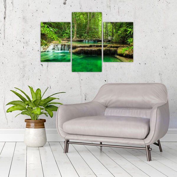 Tablou - Cascada verde (90x60 cm)