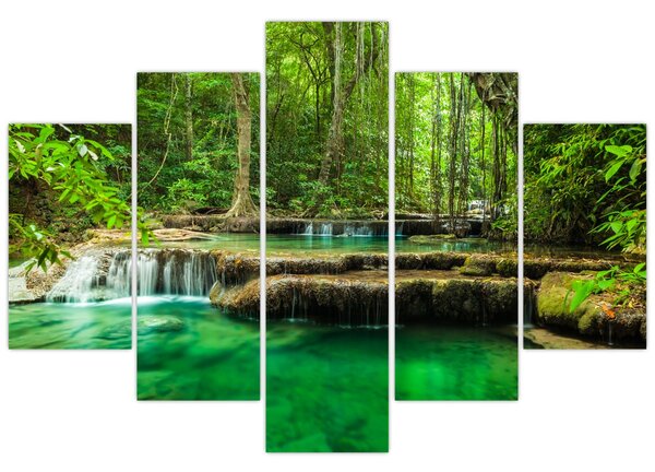 Tablou - Cascada verde (150x105 cm)