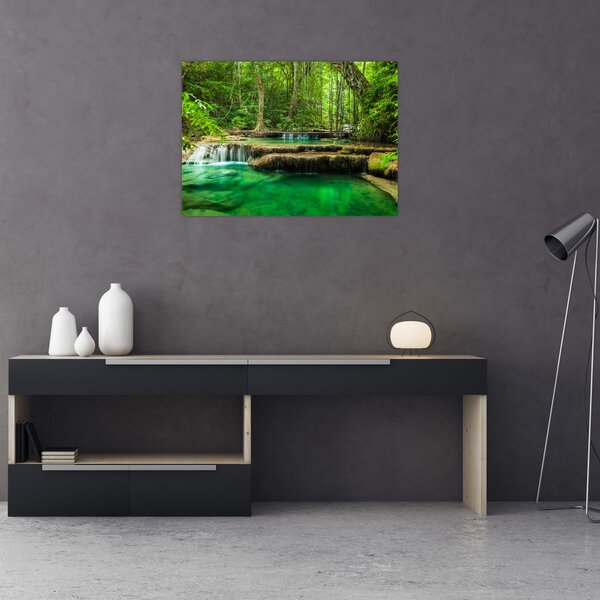 Tablou - Cascada verde (70x50 cm)