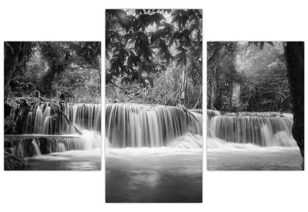 Tablou - Cascada alb-negru și alb (90x60 cm)