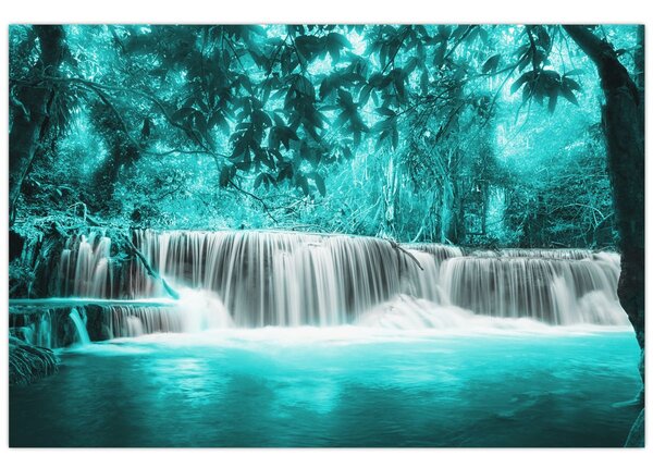 Tablou - Cascada albastră (90x60 cm)