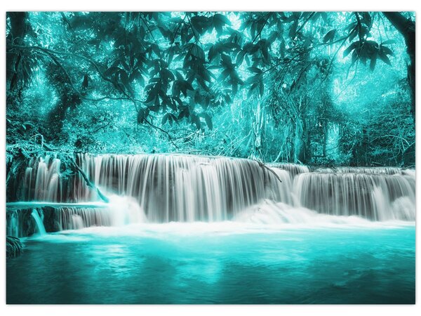 Tablou - Cascada albastră (70x50 cm)