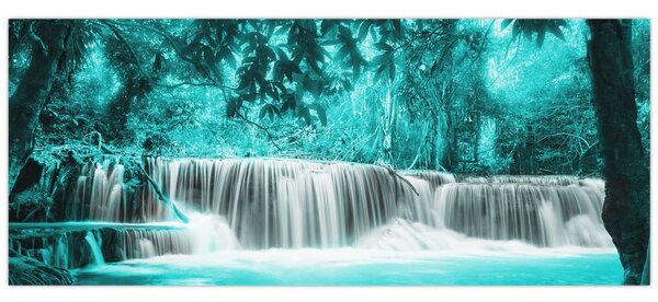 Tablou - Cascada albastră (120x50 cm)