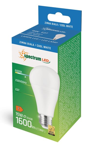 Bec cu LED cald GLS E-27 230V 15W CW WOJ+14263