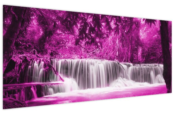 Tablou - Cascadă, violet (120x50 cm)