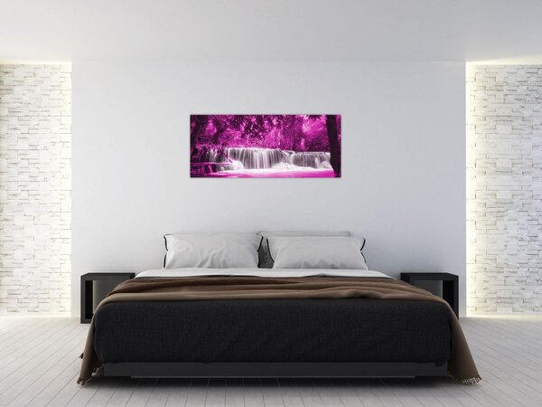 Tablou - Cascadă, violet (120x50 cm)