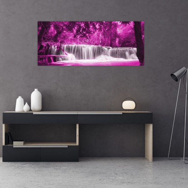 Tablou - Cascadă, violet (120x50 cm)