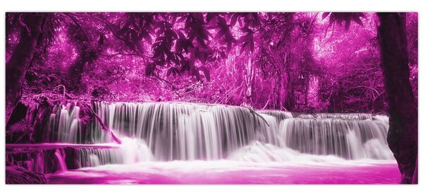 Tablou - Cascadă, violet (120x50 cm)