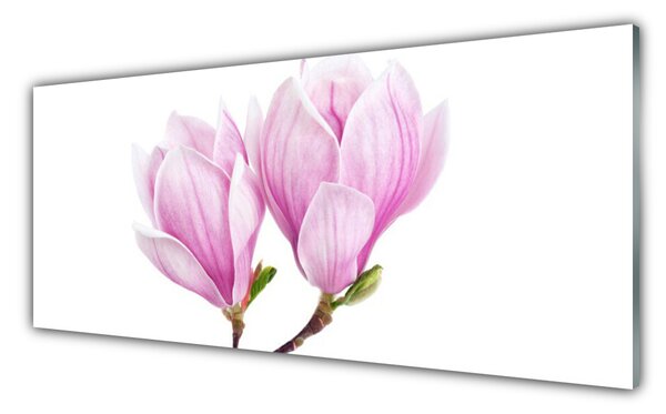 Tablou pe sticla Florale flori roz