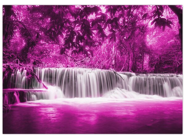 Tablou - Cascadă, violet (70x50 cm)