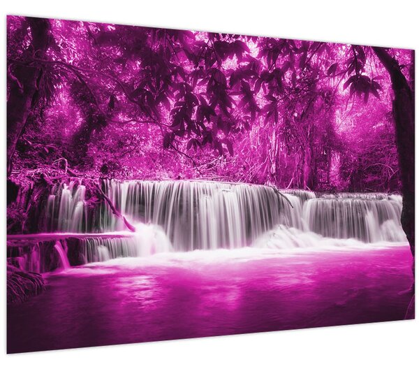 Tablou - Cascadă, violet (90x60 cm)