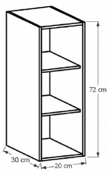Raft de bucătărie superioară W200 Sillina (alb). 1015066