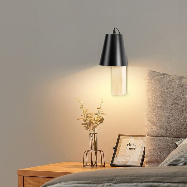 Toolight Instrument, lampă de perete 1xE27 APP1279-1W, negru-maro, OSW-07989