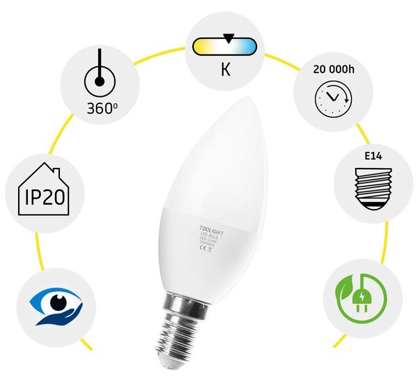 Bec cu LED RSL036 E14 8W Neutral