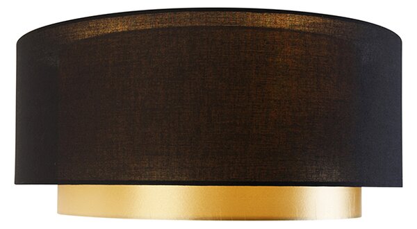 Plafoniera moderna neagra cu auriu 50 cm 3 lumini - Drum Duo