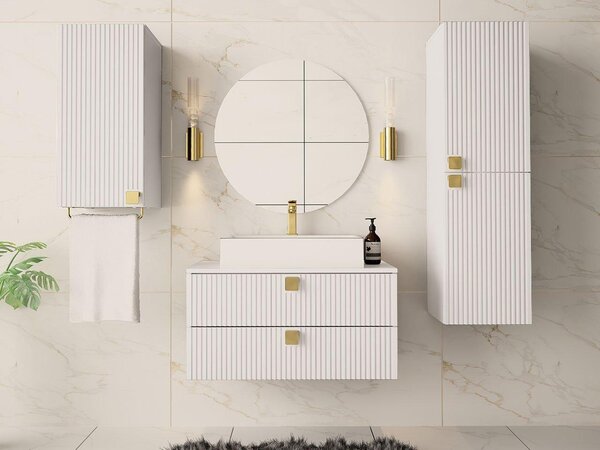 Set mobilier baie Petralonas I (alb) (fără baterie, fără sifon, fără lavoar). 1143459