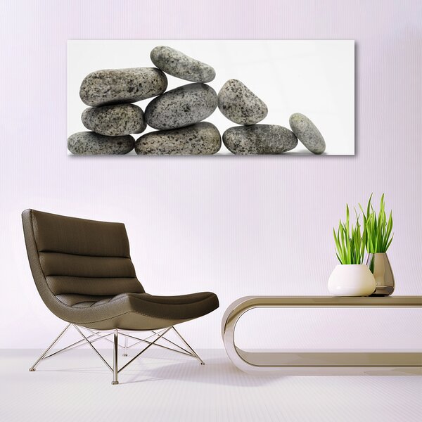 Tablou pe sticla Pietre Art Gray