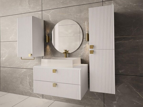 Set mobilier baie Petralonas I (alb) (fără baterie, fără sifon, fără lavoar). 1143459
