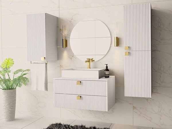Set mobilier baie Petralonas I (alb) (fără baterie, fără sifon, fără lavoar). 1143459