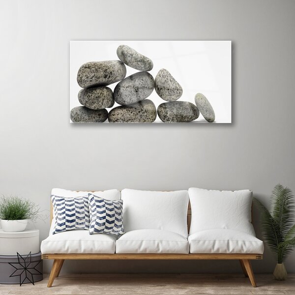 Tablou pe sticla Pietre Art Gray