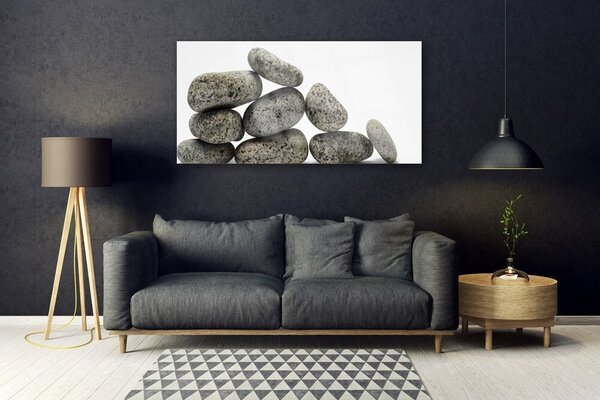 Tablou pe sticla Pietre Art Gray