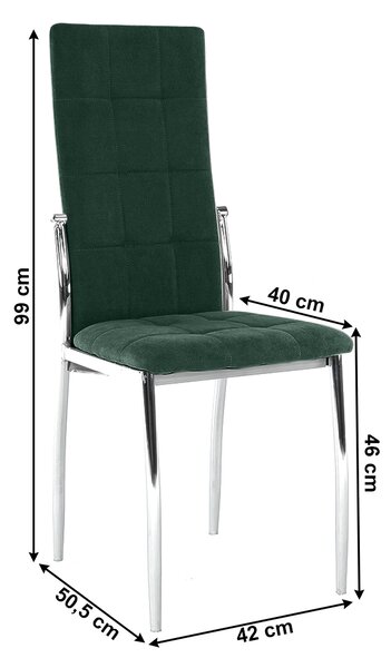 Scaun sufragerie Adore (smaragd+ metal). 1044455