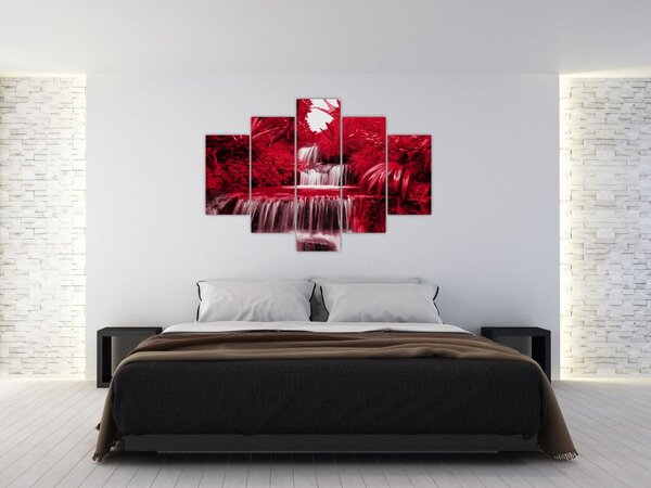 Tablou - Cascade indoneziene în roșu (150x105 cm)